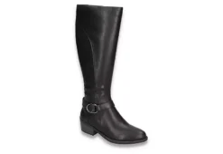 Easy Street Womens Luella Casual Tall Boot - Black