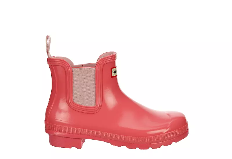 Hunter Boots Llc Womens Original Chelsea Gloss Rain Boot - Pink - Image 2
