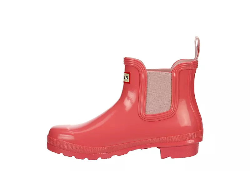 Hunter Boots Llc Womens Original Chelsea Gloss Rain Boot - Pink - Image 4