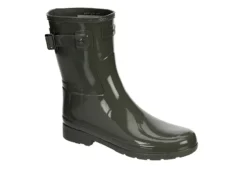 Hunter Boots Llc Womens Original Refined Short Gloss Rain Boot - Grey