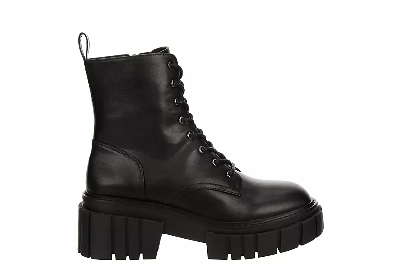Madden Girl Womens Philly Lace Up Boot - Black - Image 2