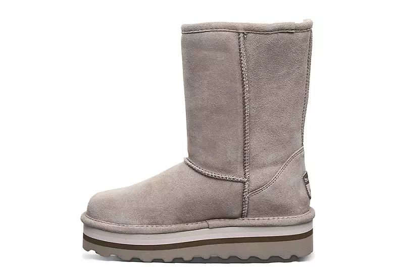 Bearpaw Womens Retro Elle Fur Boot - Stone - Image 4