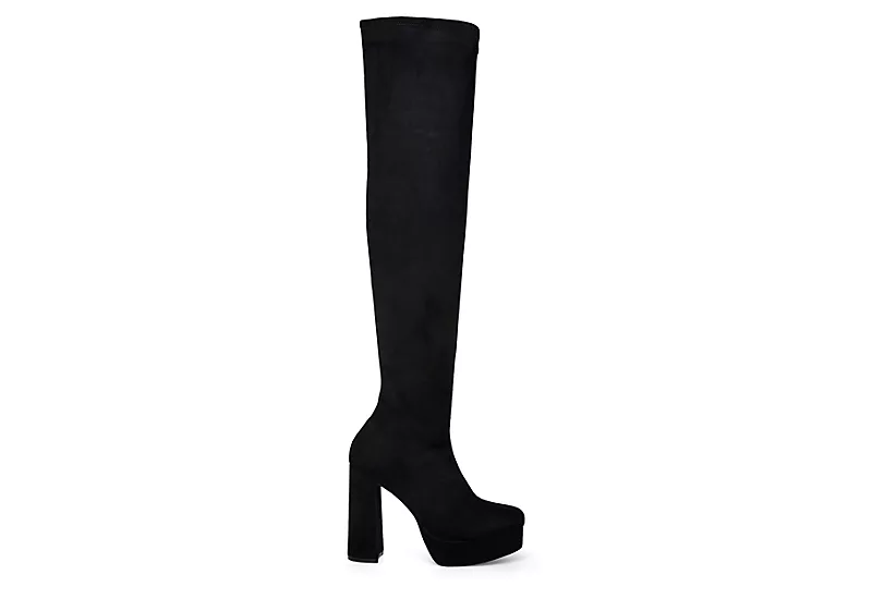 Madden Girl Womens Orin Over The Knee Boot - Black - Image 2