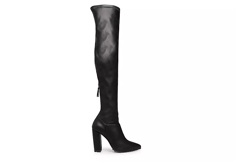 Madden Girl Womens Signall Over The Knee Boot - Black - Image 2