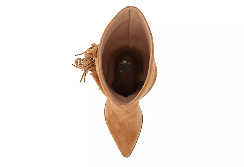 Journee Collection Womens Hartly Fringed Extra Wide Calf Dress Boot - Tan - Image 6