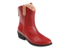 Journee Collection Womens Novva Western Ankle Boot - Red