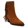 Coconuts Womens Jane Western Ankle Boot - Cognac