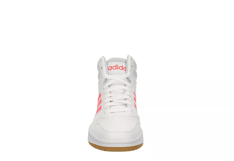 Adidas Womens Hoops 3.0 Mid Top Sneaker - White - Image 3