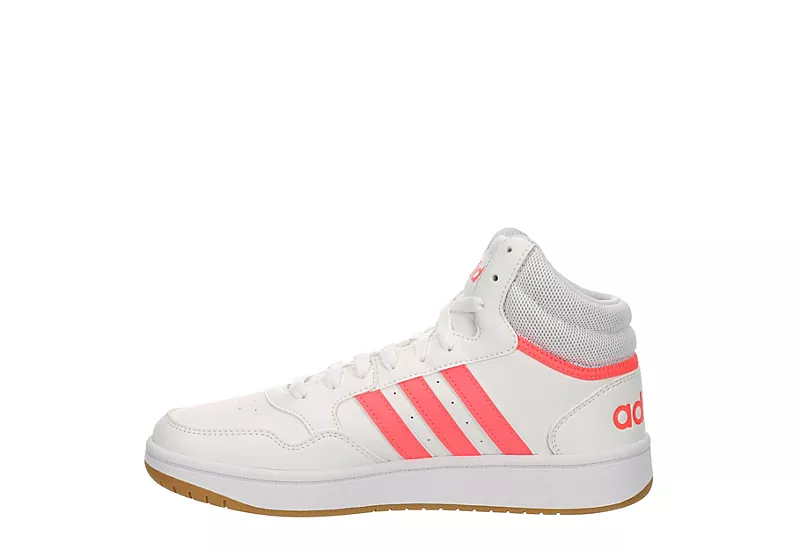 Adidas Womens Hoops 3.0 Mid Top Sneaker - White - Image 4