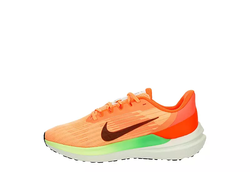 Nike Womens Zoom Winflo 9 Running Shoe - Orange - Image 4