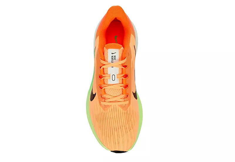 Nike Womens Zoom Winflo 9 Running Shoe - Orange - Image 6