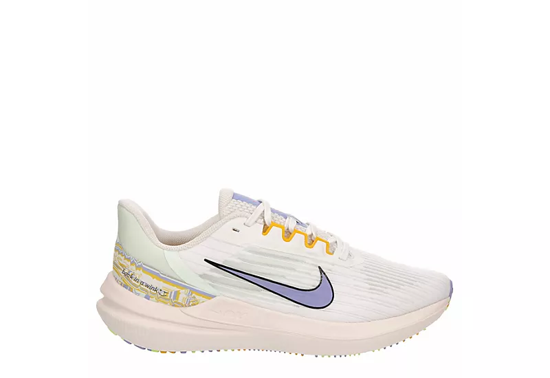 Nike Womens Zoom Winflo 9 Running Shoe - White - Image 2