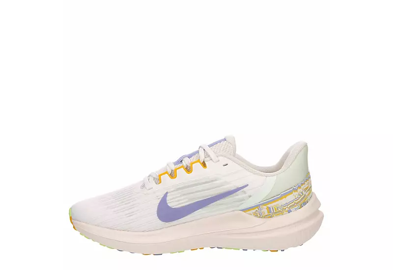 Nike Womens Zoom Winflo 9 Running Shoe - White - Image 4