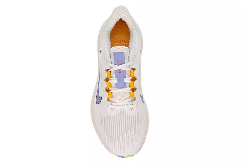 Nike Womens Zoom Winflo 9 Running Shoe - White - Image 6