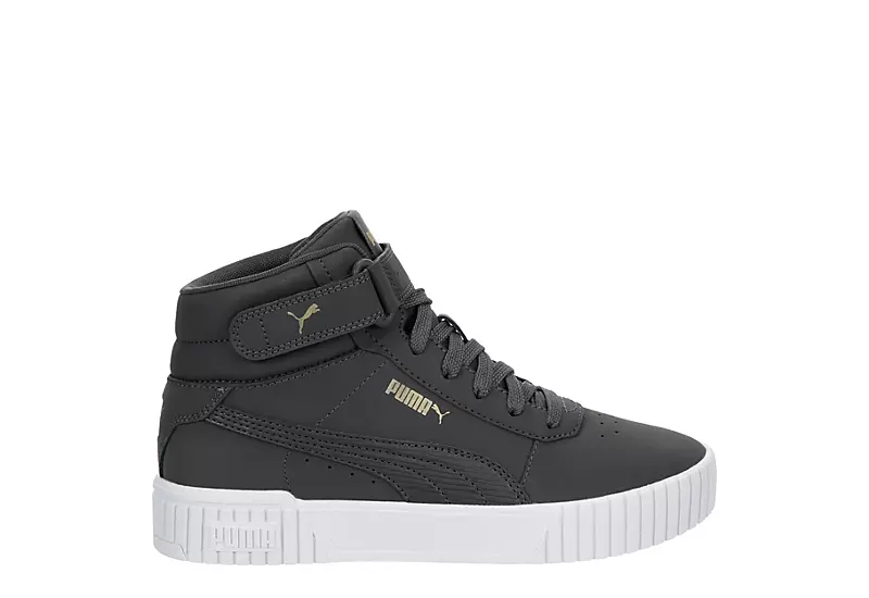 Puma Womens Carina 2.0 Chevron Mid Sneaker - Dark Grey - Image 2