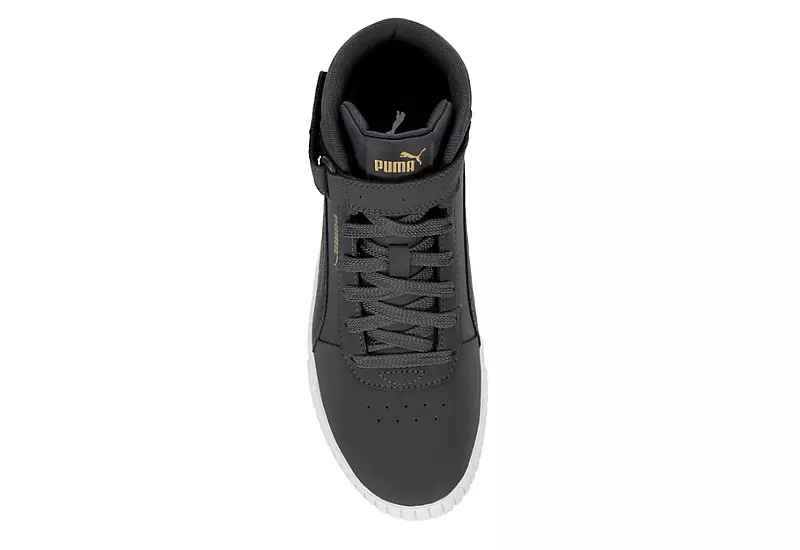 Puma Womens Carina 2.0 Chevron Mid Sneaker - Dark Grey - Image 6