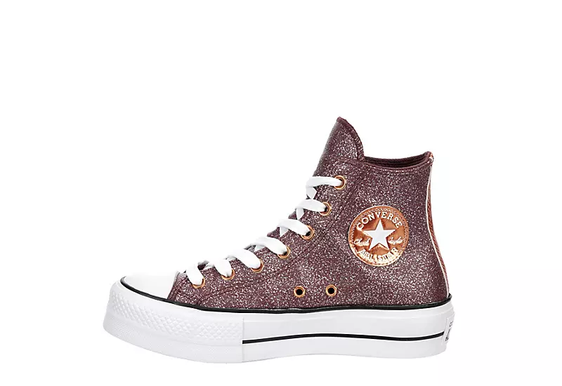 Converse Womens Chuck Taylor All Star High Top Platform Sneaker - Burgundy - Image 4