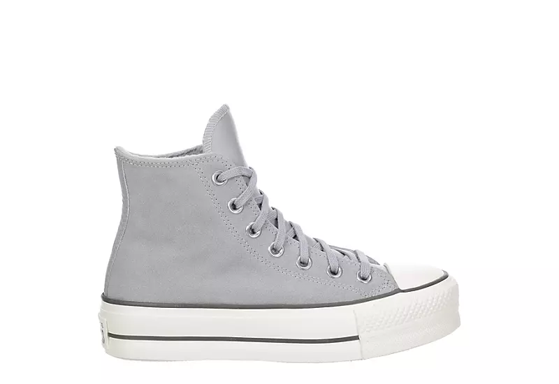 Converse Womens Chuck Taylor All Star High Top Platform Sneaker - Pale Grey - Image 2