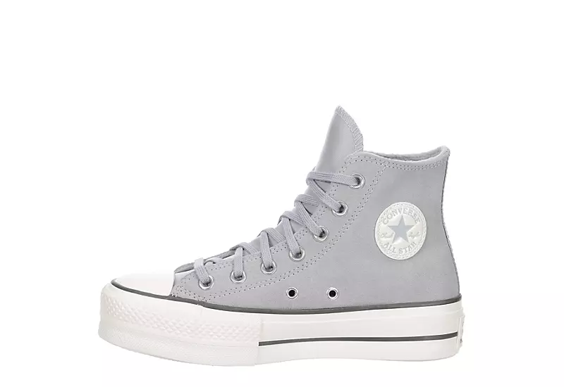 Converse Womens Chuck Taylor All Star High Top Platform Sneaker - Pale Grey - Image 4