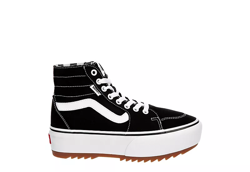 Vans Womens Filmore High Top Tapered Platform Sneaker - Black - Image 2