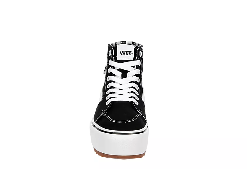 Vans Womens Filmore High Top Tapered Platform Sneaker - Black - Image 3