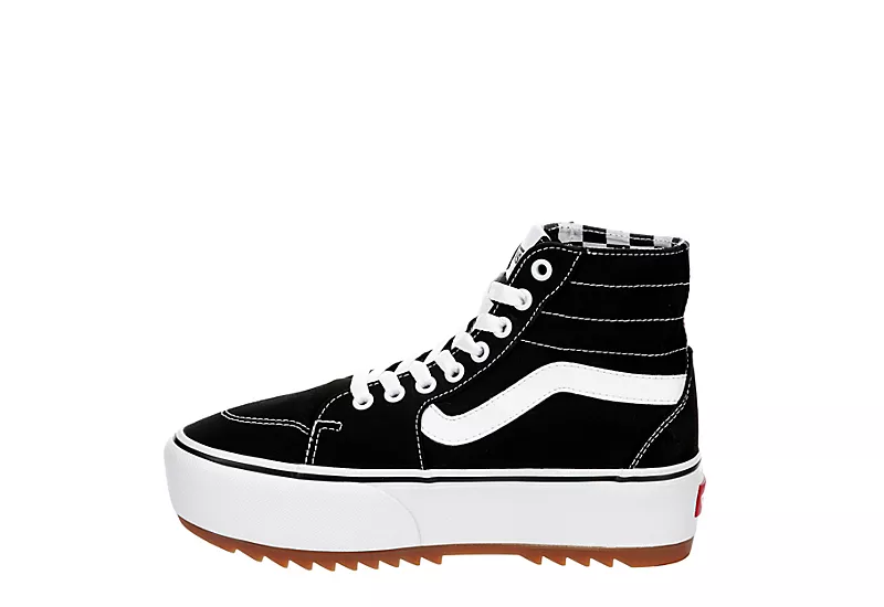Vans Womens Filmore High Top Tapered Platform Sneaker - Black - Image 4