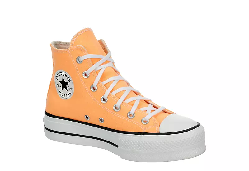 Converse Womens Chuck Taylor All Star High Top Platform Sneaker - Orange