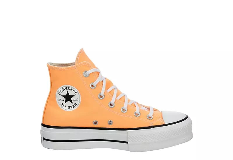 Converse Womens Chuck Taylor All Star High Top Platform Sneaker - Orange - Image 2