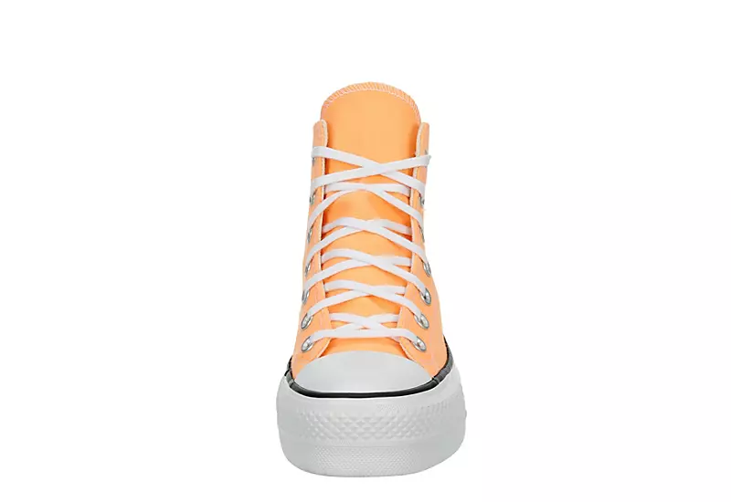 Converse Womens Chuck Taylor All Star High Top Platform Sneaker - Orange - Image 3