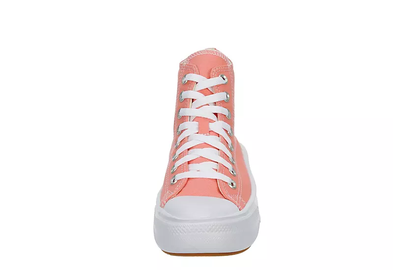 Converse Womens Chuck Taylor All Star Move High Top Sneaker - Pink - Image 3