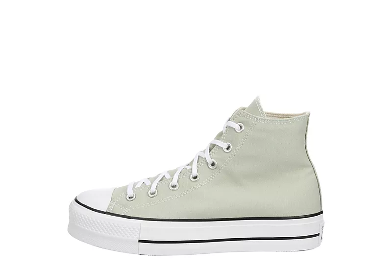 Converse Womens Chuck Taylor All Star High Top Platform Sneaker - Pale Green - Image 4